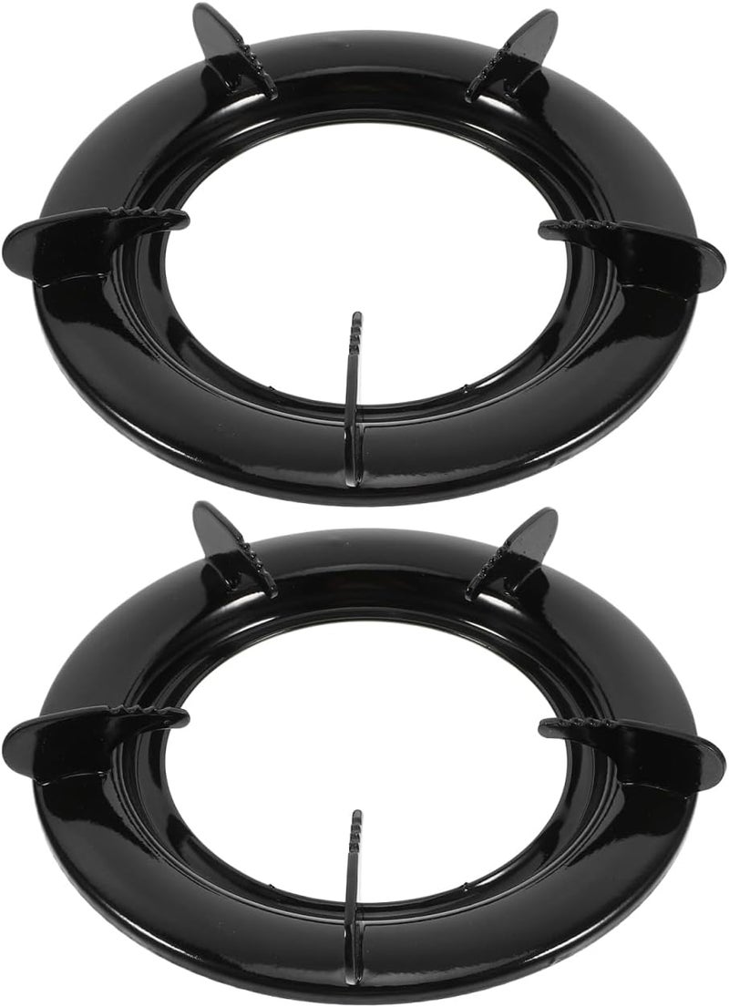 DOITOOL Cast Iron Wok Ring for Gas Stove, 2 Pack Universal Non-Slip 9 Inch Wok Support Rack Stand Burner Grate Replacement Parts, Gas Stove Stand Rack Accessories - Image 1